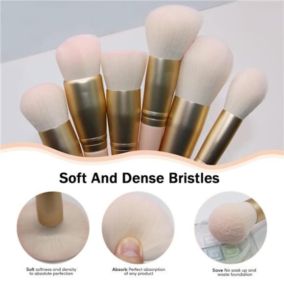 Makeup Brushes,16Pcs Silver Premium Synthetic Makeup Brush Set with Professional - Picture 3 of 7